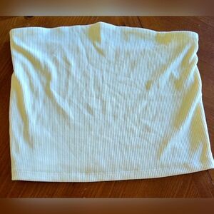 NWT American Eagle Outfitters Limoncello (Pale Yellow) Ribbed Tube Top, Womens L